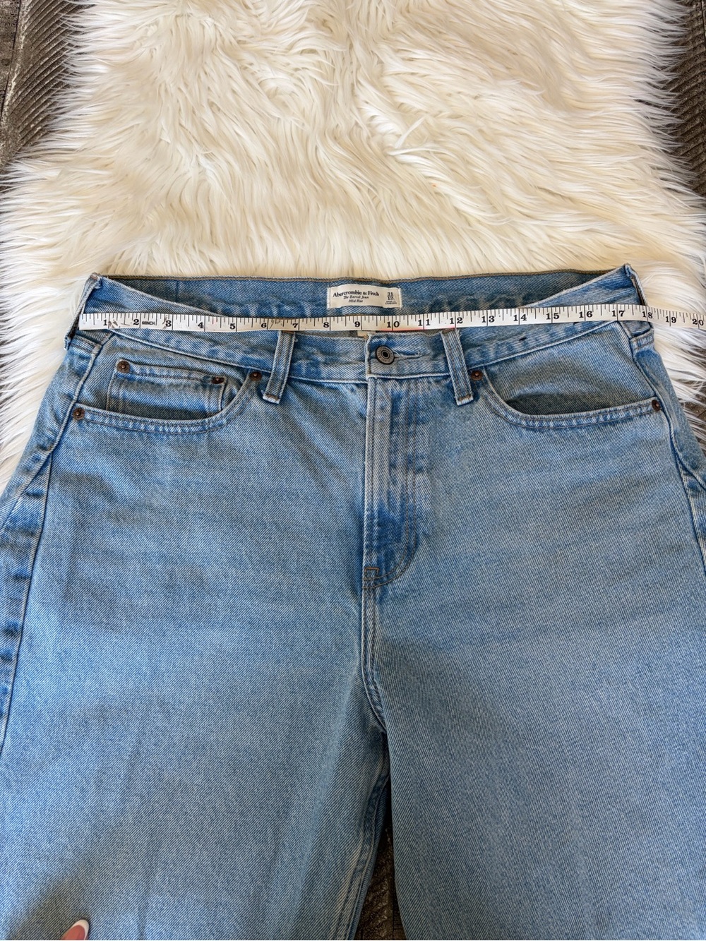 Abercrombie & Fitch the Barrel Mid Rise Denim Jeans Size 31 or 12 Long - Picture 3 of 8